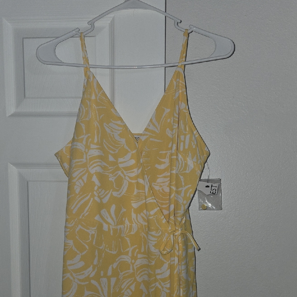 Nine West Yellow and White Floral Dress